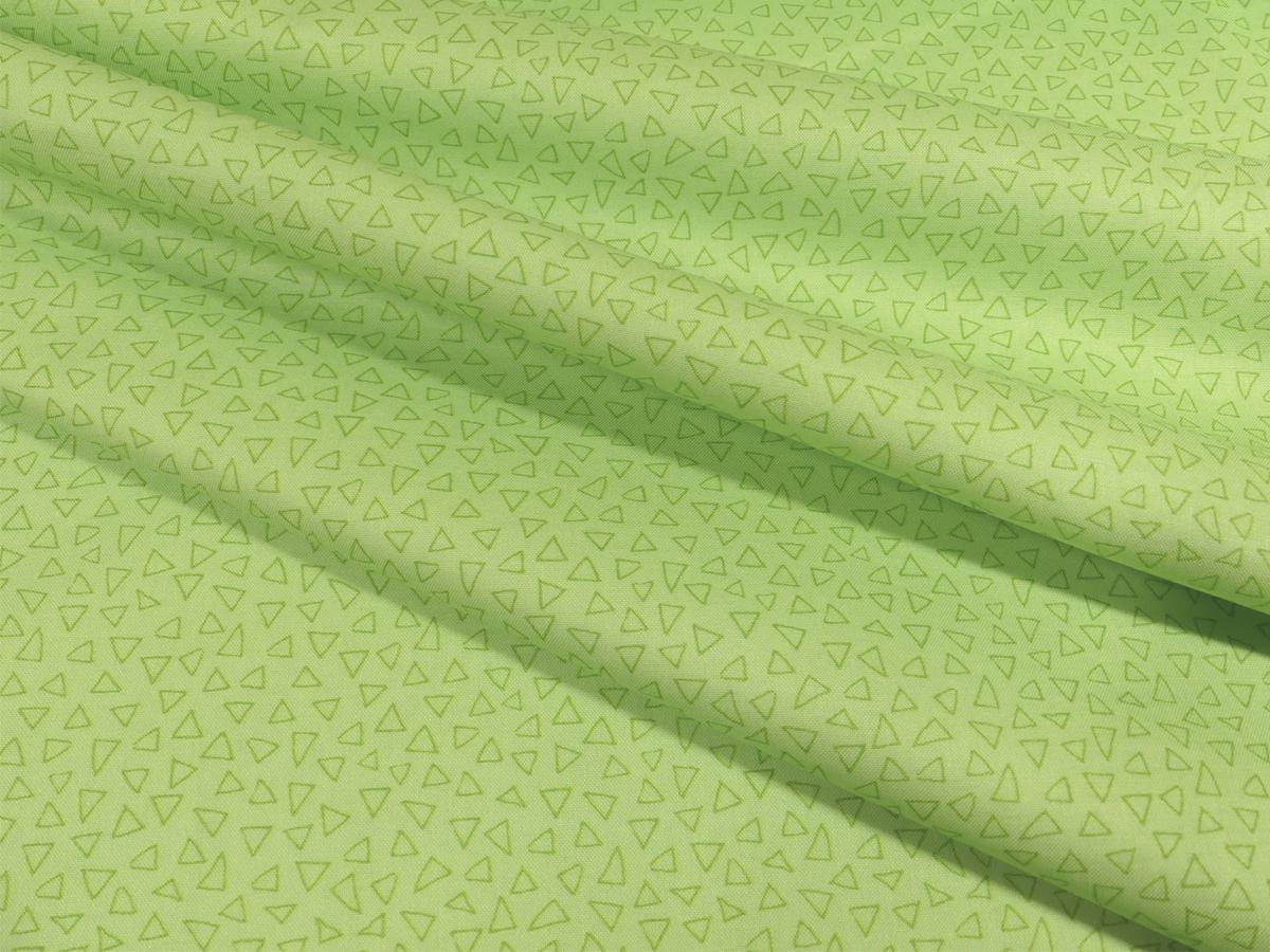 Patchworkstoff Benartex Serie Frogtastic Basi Ton in Ton Dreiecke grün hellgrün